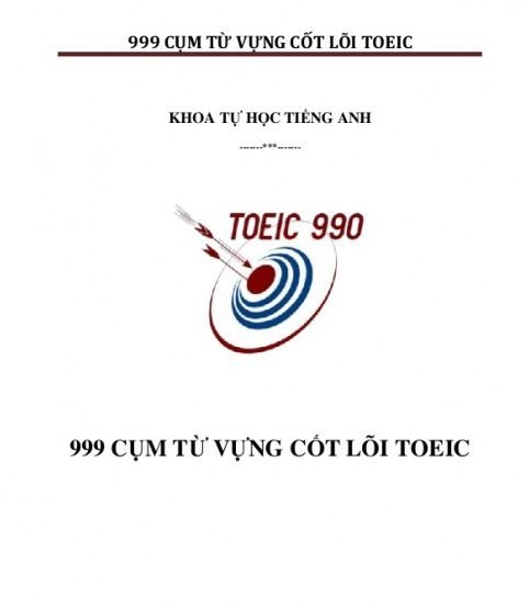 999 từ vựng cốt lõi Toeic