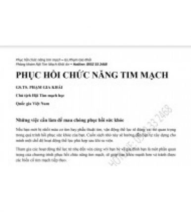 Phục hồi chức năng tim mạch